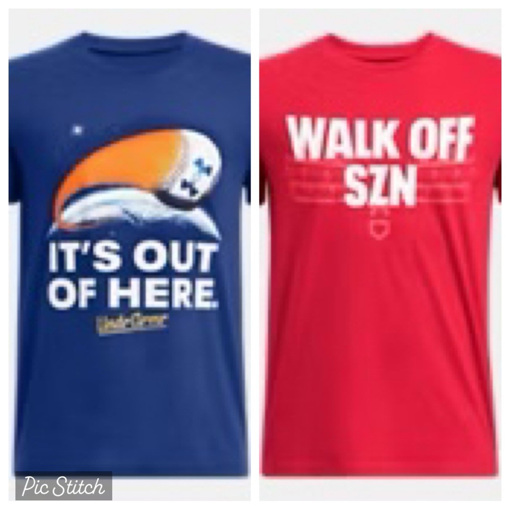 Under Armour Boys Graphic T-Shirt Bundle Youth XS Baseball Walk Off SZN NWT